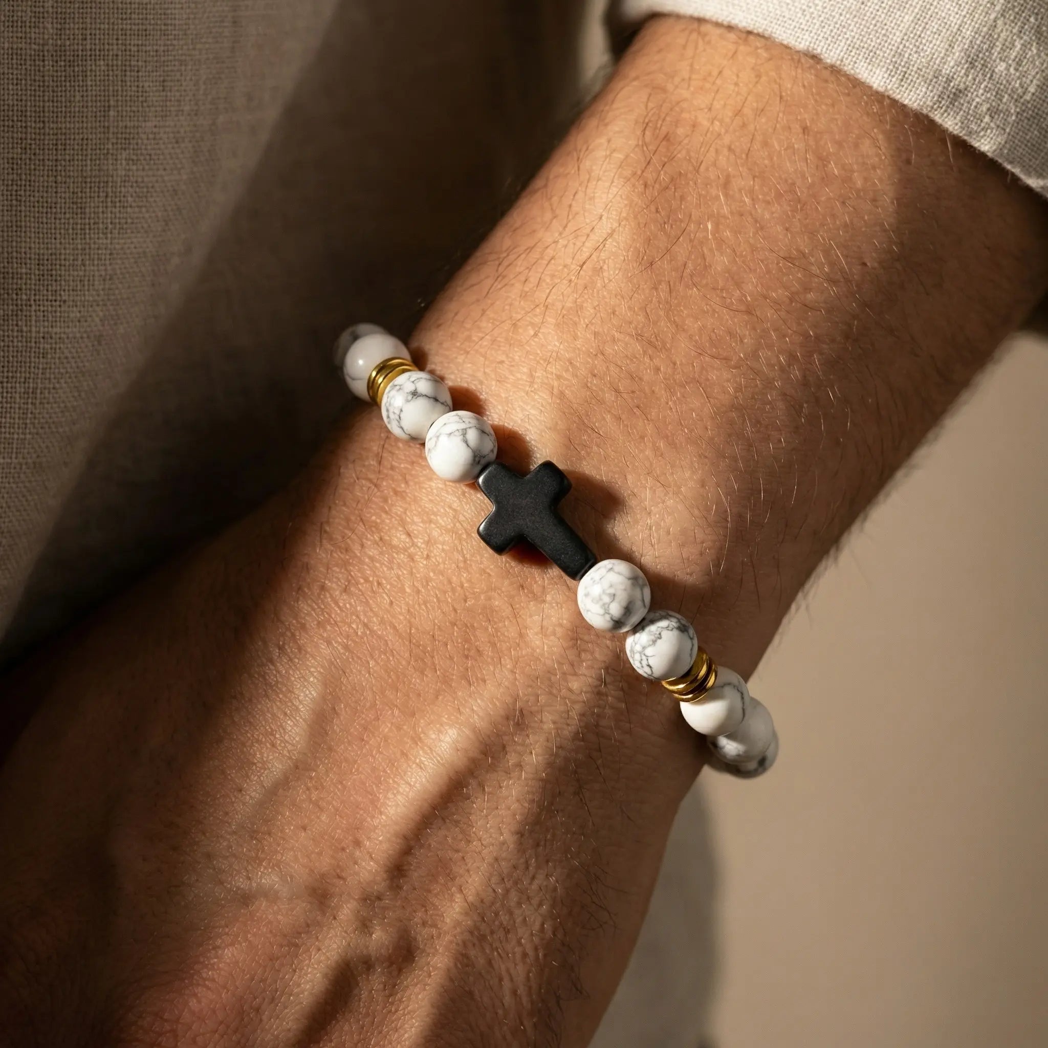 Marble Cross Bracelet