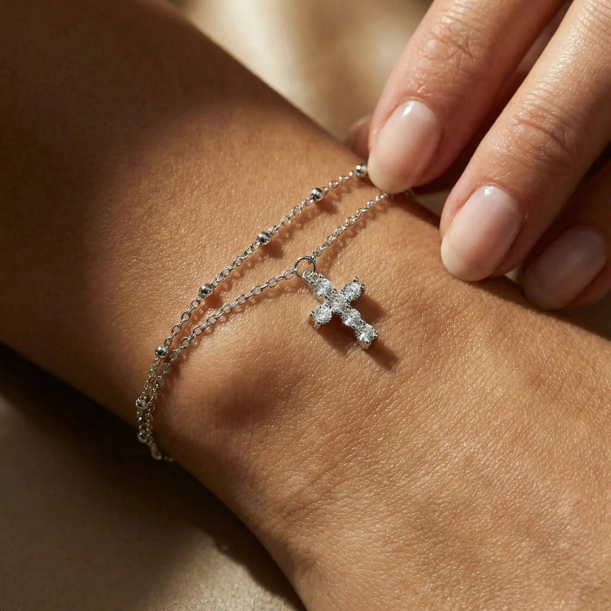 Divine Layered Cross Bracelet
