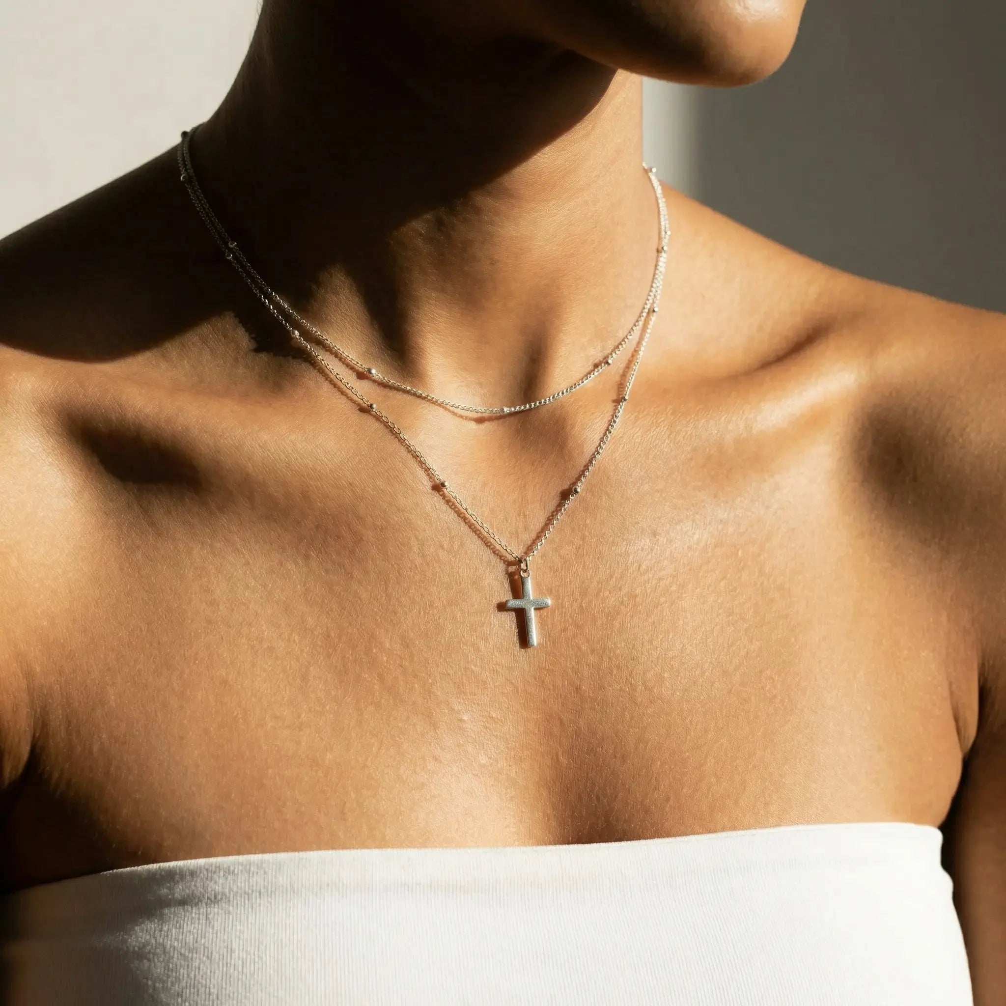 Layered Cross Necklace