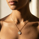 Mini Pearl Cross Necklace