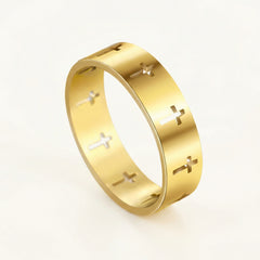 Hollow Cross Ring
