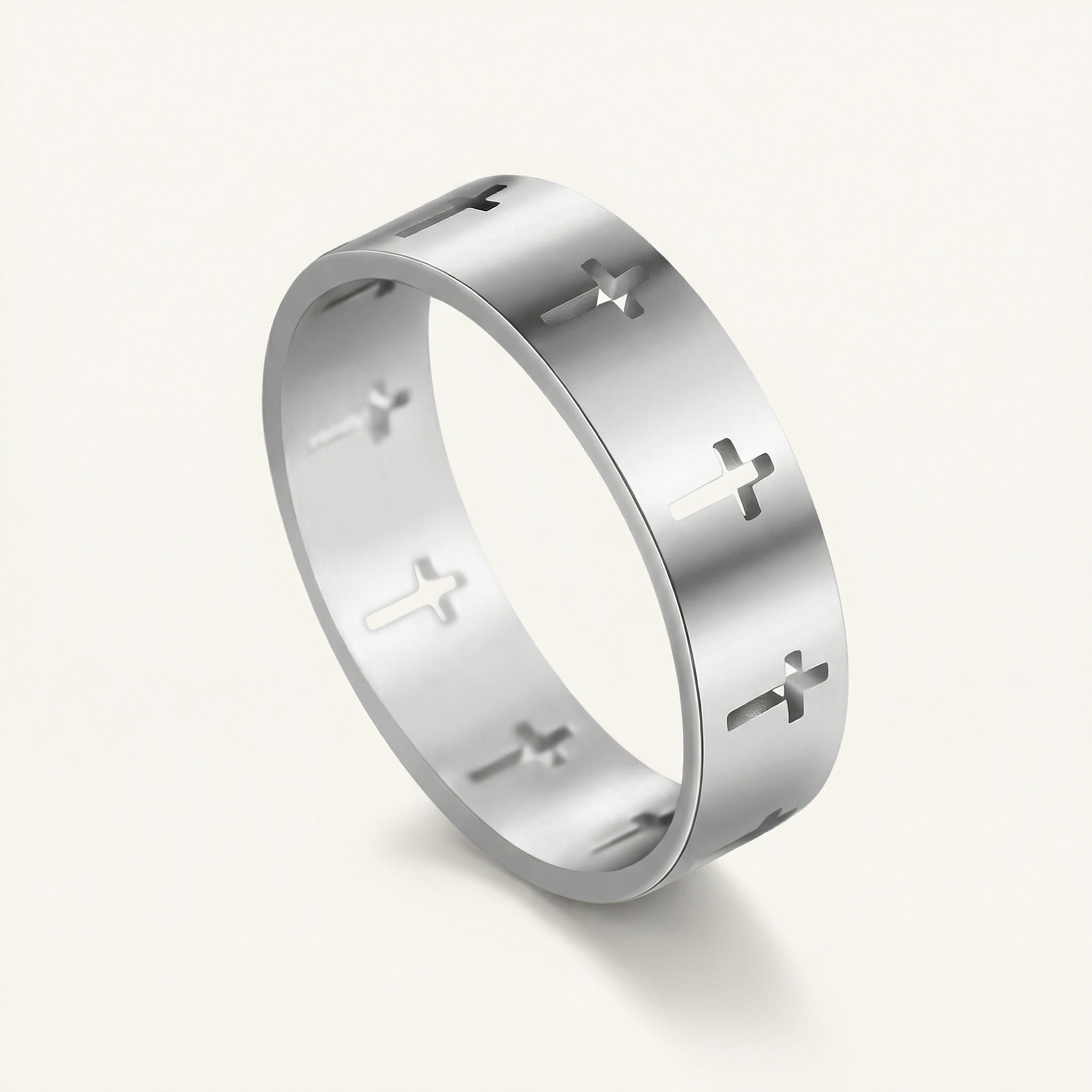 Hollow Cross Ring