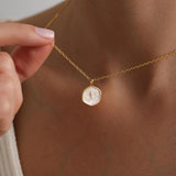 Mini Pearl Cross Necklace
