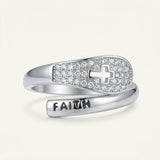 Faith Cross Ring - Zircon