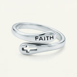 Faith Cross Ring – Sterling Silver