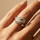 Faith Cross Ring - Zircon