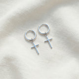 Sterling Silver Cross Earrings